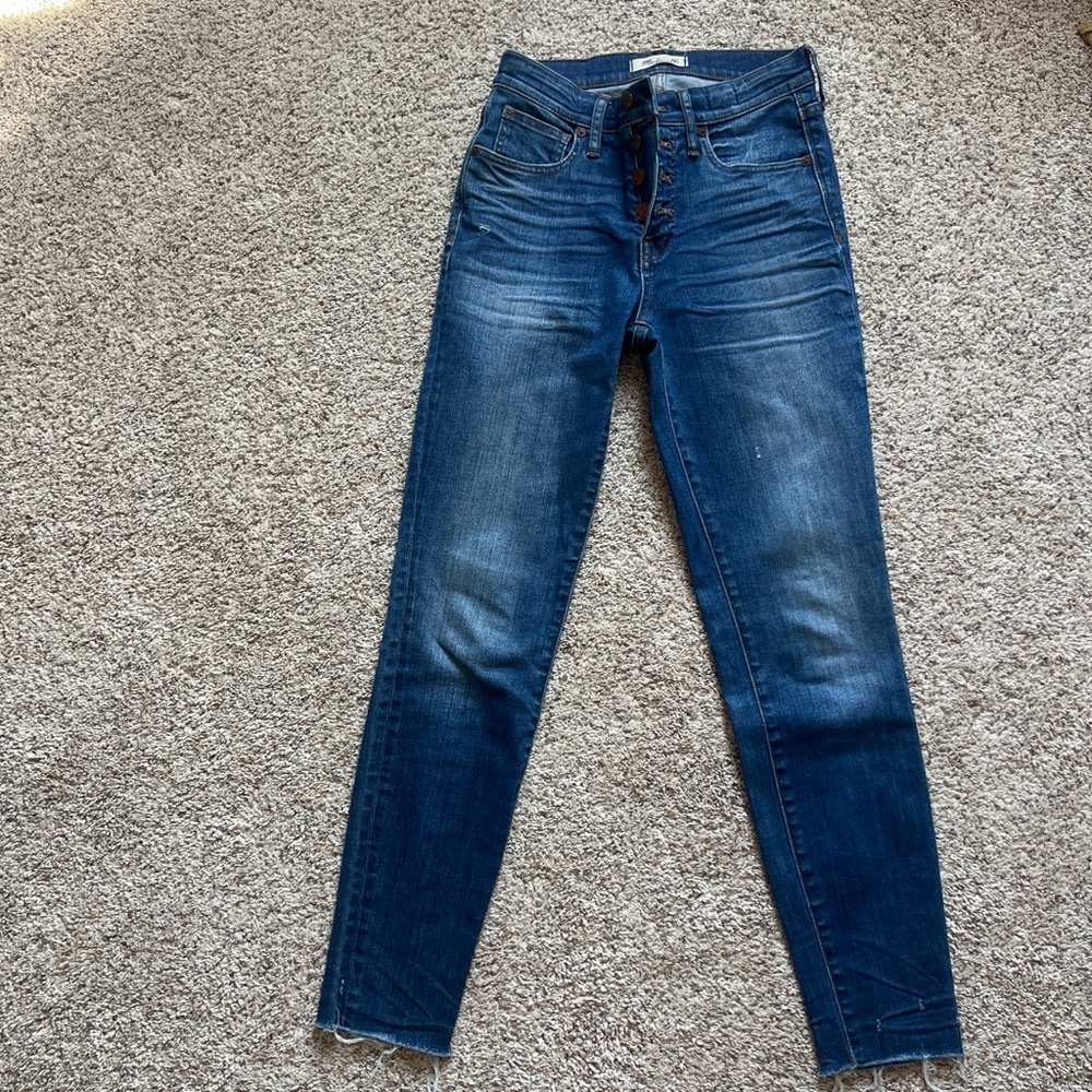 Madewell 9 inch High-Rise Dark Blue Women's Skinny Jeans 26